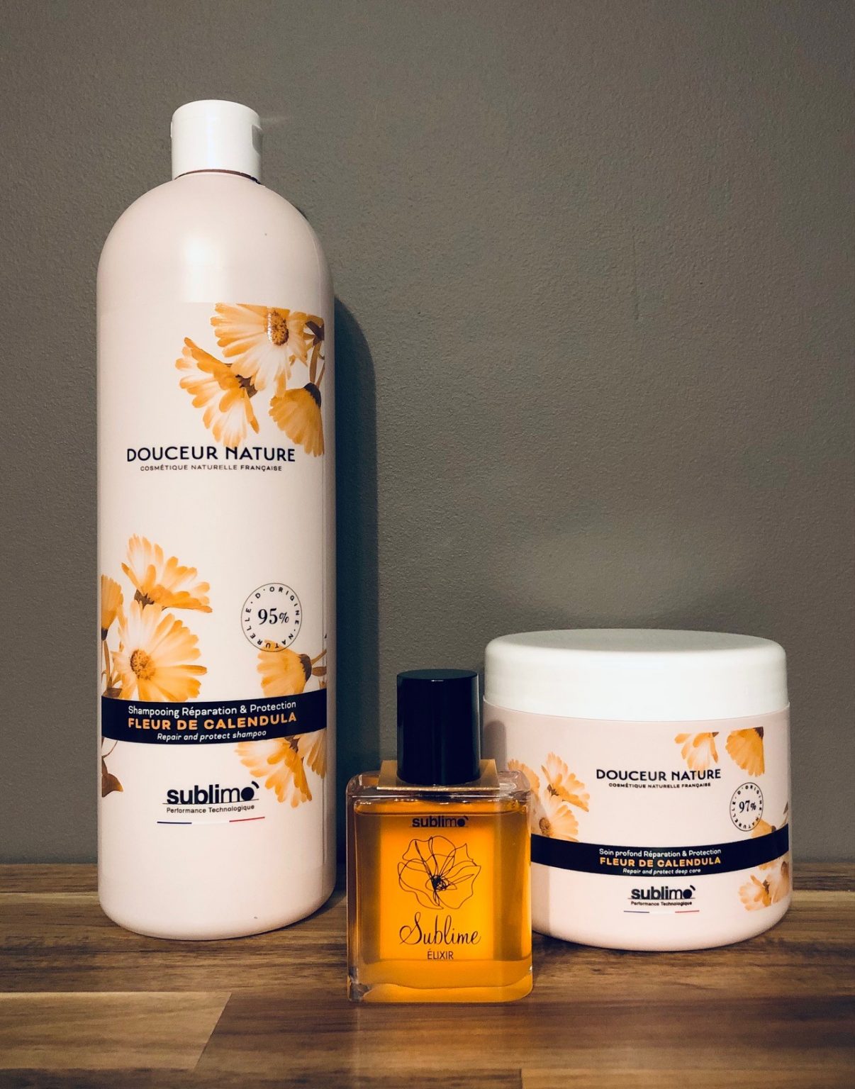 Shampoing Sublimo Douceur Nature Protection Couleur 1L - Fleur De Mimosa - Bio, Sans Sulfates - Made In France